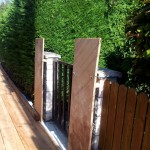 Der Eingangsbereich eines Nachbarn wird geschützt.