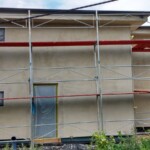 Fassade gespachtelt