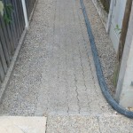 Estrich wird zum Haus gepumpt.