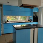 Fronten mit blauer Schutzfolie