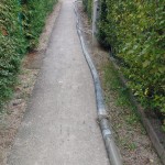 Beton wird zur Baustelle gepumpt