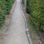 Beton wird zur Baustelle gepumpt