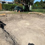Aushub für Fundament Haus
