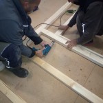 Vorfertigung im Zimmerei-Betrieb